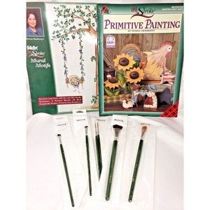 Donna Dewberry One Stroke 6 New Brushes, Project Book 35 pg, & 15pg Teach Guide!